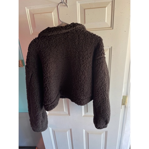 SHEIN Button Teddy Jacket (Black) (XL) - Picture 5 of 6